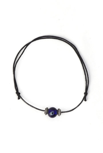 Adjustable Evil Eye Protection Anklet with Nazar Battu Black Thread